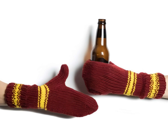 De 3e Helft Bierhandschoen – Bordeauxrood